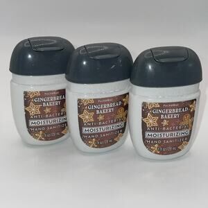 Bath & Body Works Gingerbread Bakery PocketBac x3 Hand Sanitizer Gel 1 oz Travel